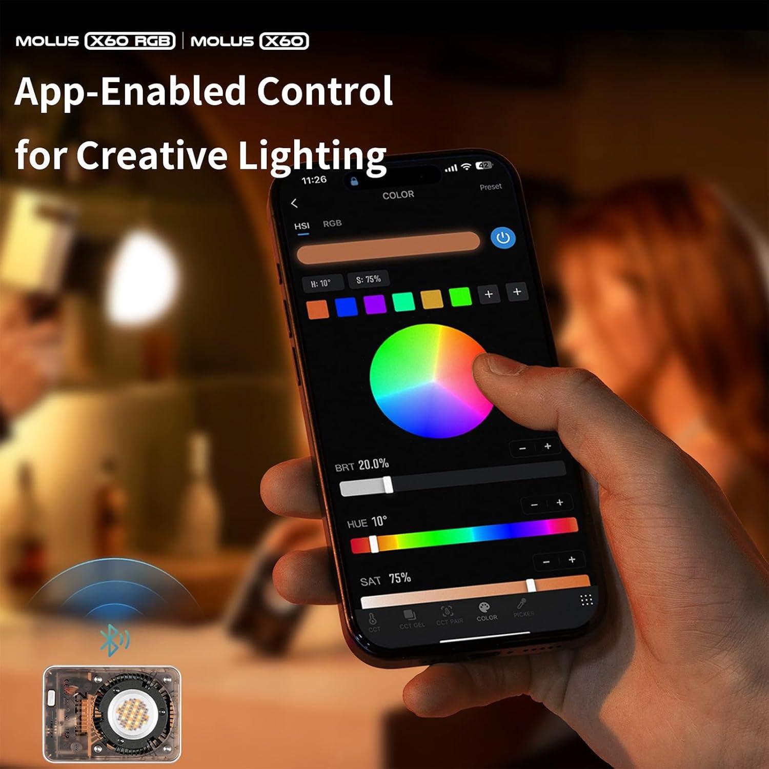 Luz de Video LED Zhiyun X60 Pro 60W con Bluetooth y Softbox