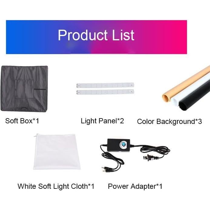 Caja de Luz LED Profesional REFLEX CAMERA 40x40cm 81 Perlas 5500K