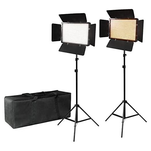 Paneles de Luz LED LimoStudio 2 Pack con Trípode y Bolsa