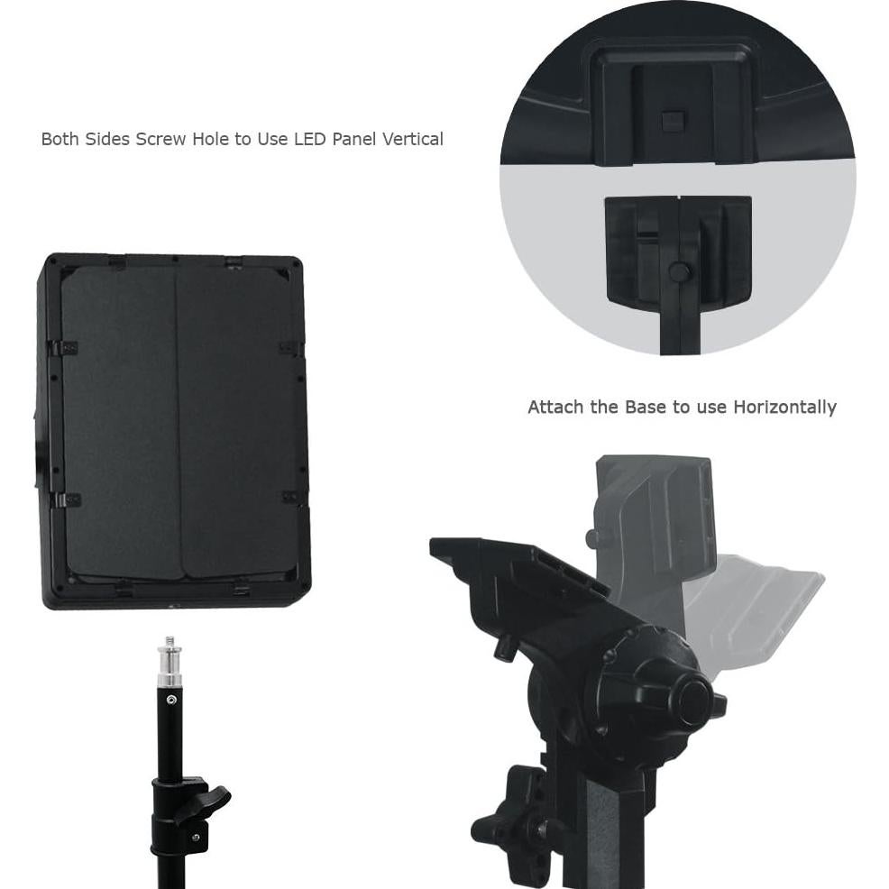 Paneles de Luz LED LimoStudio 2 Pack con Trípode y Bolsa