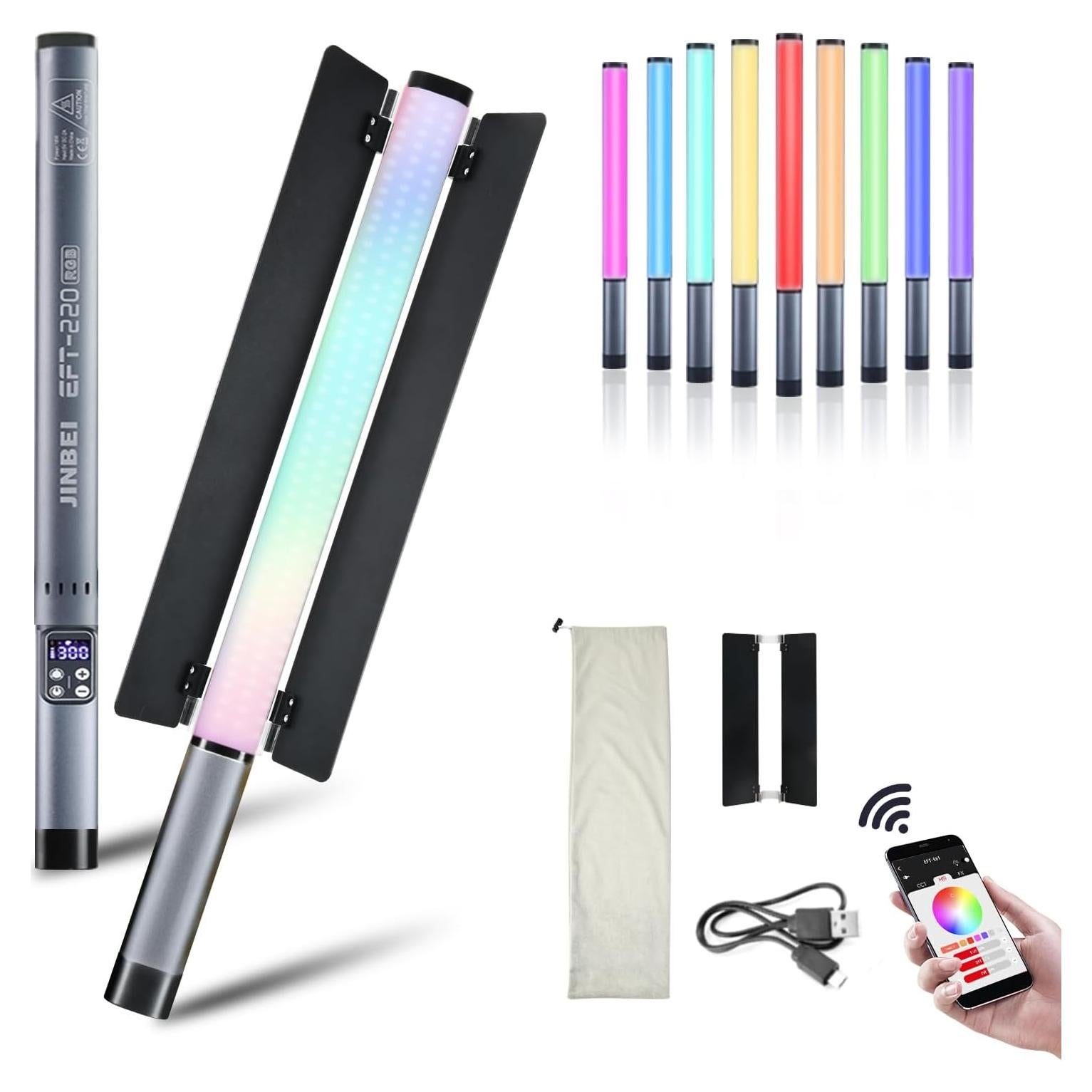 Barra de Luz LED Portátil JINBEI EFT-220 RGB 3000mAh