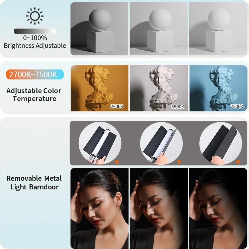 Barra de Luz LED Portátil JINBEI EFT-220 RGB 3000mAh