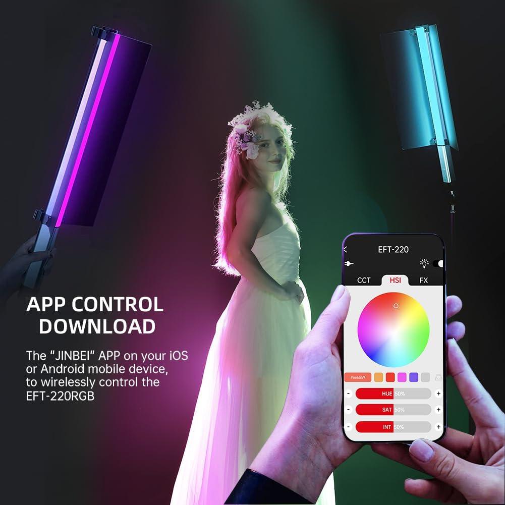 Barra de Luz LED Portátil JINBEI EFT-220 RGB 3000mAh