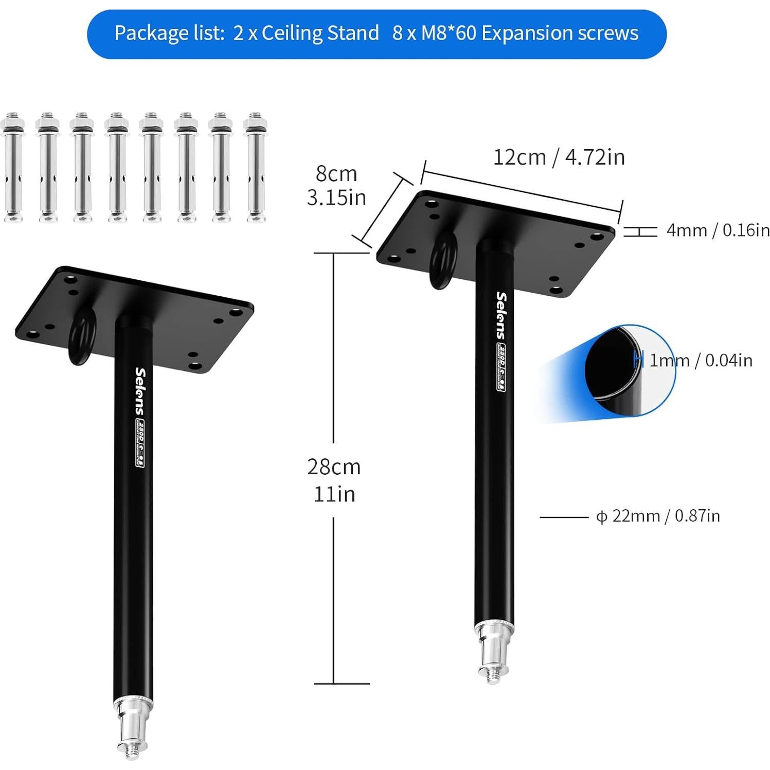 Soporte de Techo para Cámara Meking L250D 2 Pack 27.94 cm