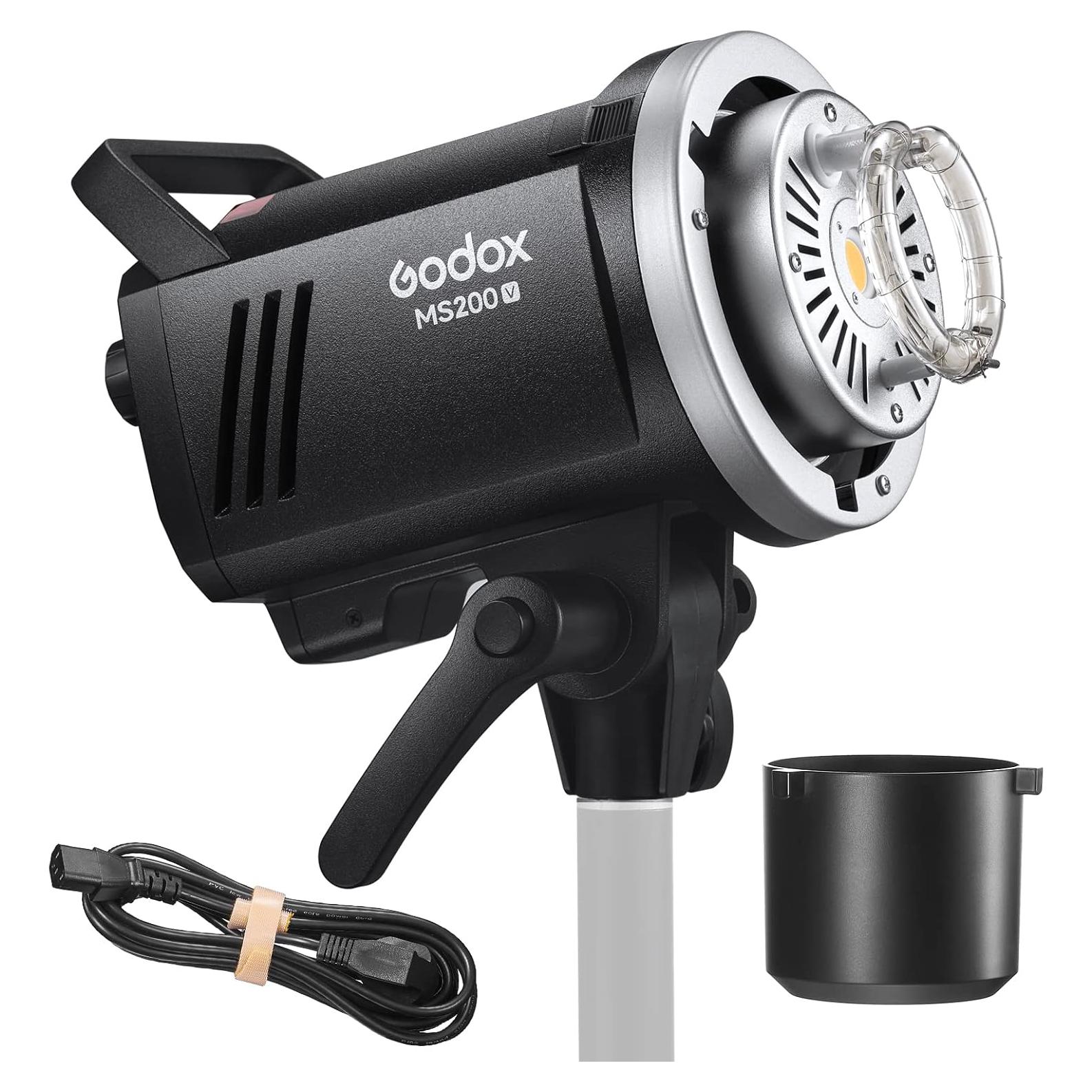 Godox MS200V 200WS 2.4G Wireless X System Studio Flash,5600±200k Color Temperature,0.1-1.8S Recycle Time,Using Godox X1 Trigger & XT16 Transmitter or xpro and x2 Trigger to remotely Control