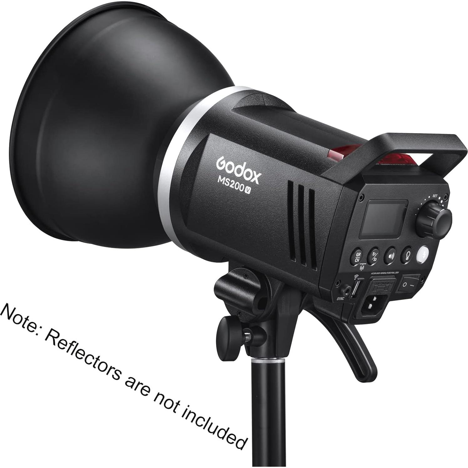 Godox MS200V 200WS 2.4G Wireless X System Studio Flash,5600±200k Color Temperature,0.1-1.8S Recycle Time,Using Godox X1 Trigger & XT16 Transmitter or xpro and x2 Trigger to remotely Control