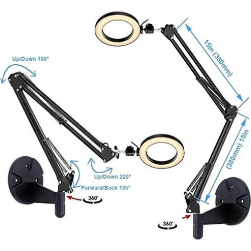 Luz de Anillo USB 20cm Acetaken con Soporte Giratorio 360°