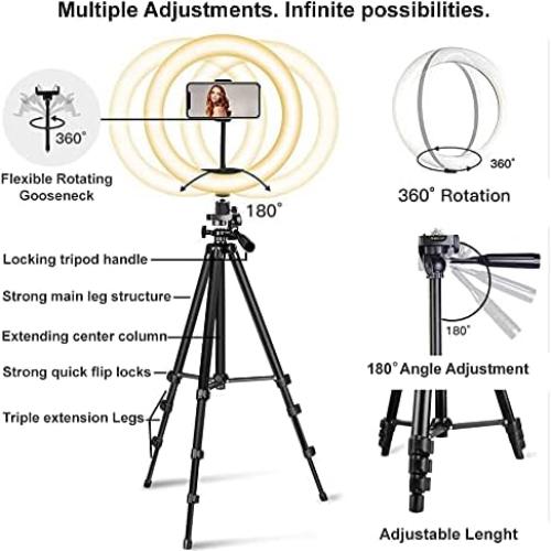 Kit de Vlogging Pro Acuvar - Luz de Anillo, Trípode, Micrófono