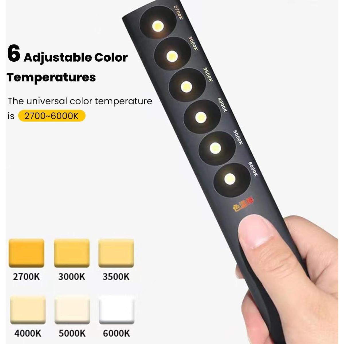 Lámpara LED Portátil Locadence 2700K-6000K 6 Modos Recargable