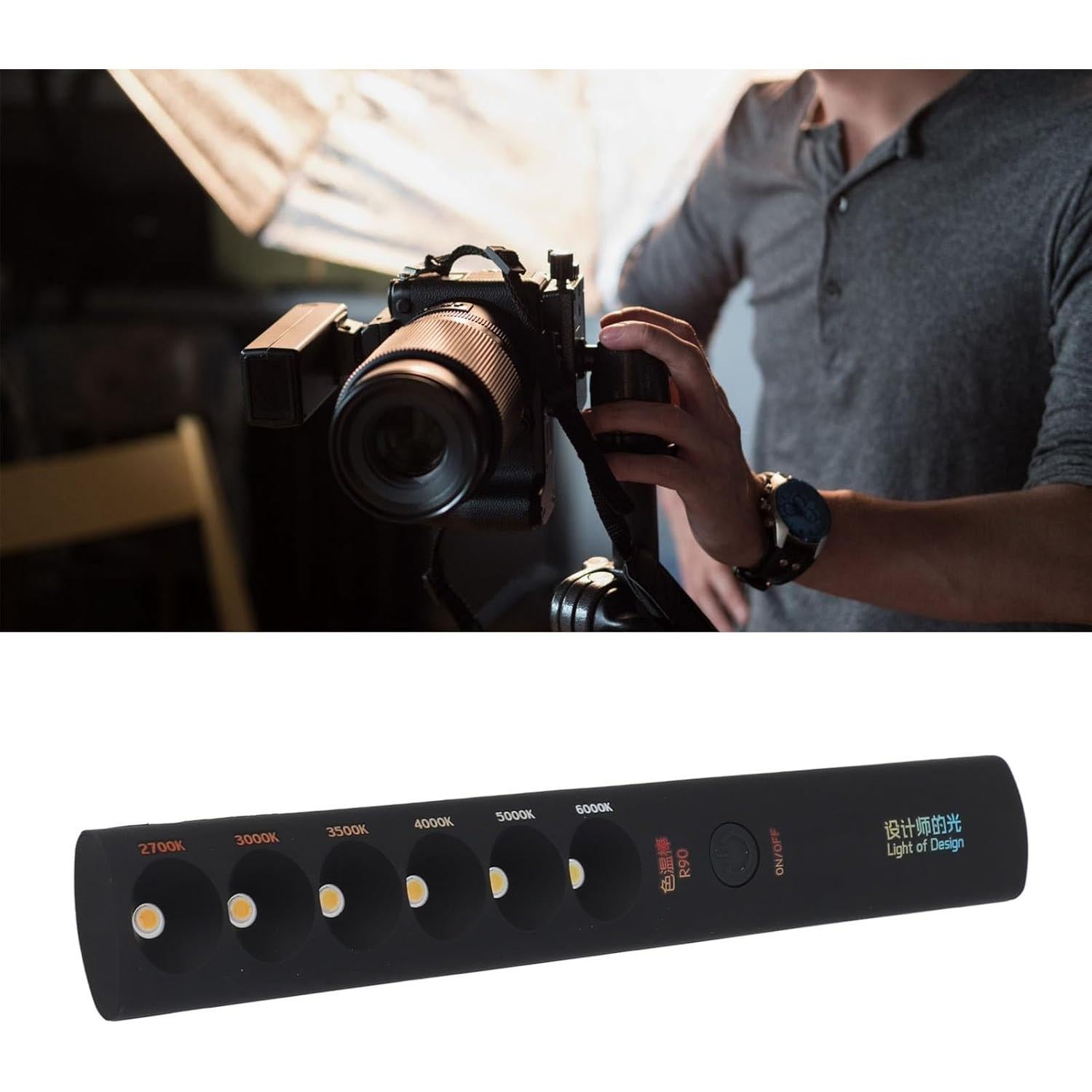 Lámpara LED Portátil Locadence 2700K-6000K 6 Modos Recargable