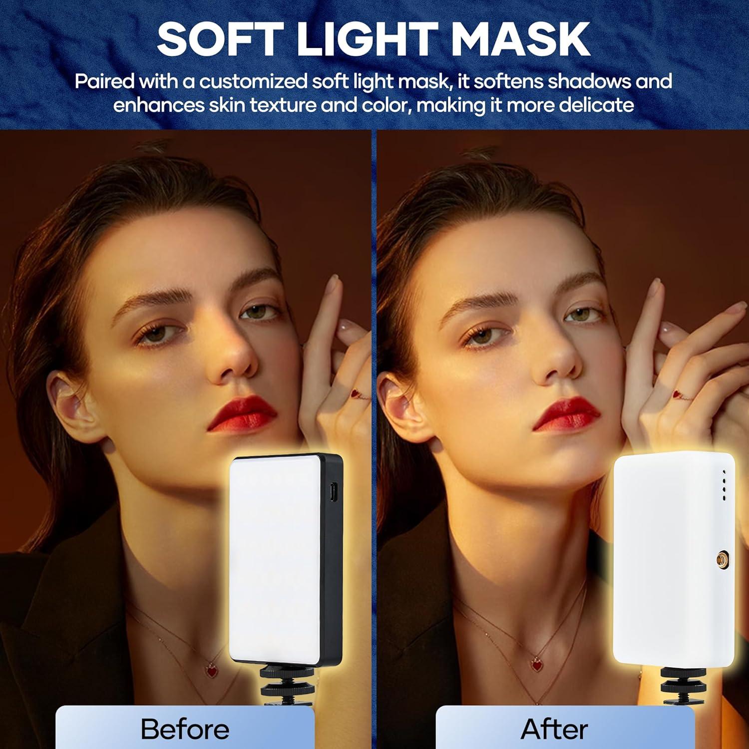 Luz de Selfie SAKER RGB 120 LED 2500K-9000K para Fotografía