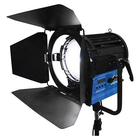 Dracast Fresnel Studio Series LED2000 Bi-Color Light | 15-60 Degree Adjustable Beam Angle | 3000K - 6500K Bicolor Adj CCT | 0% - 100% Dimmer | CRI: > 90