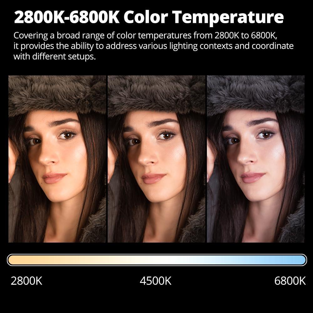 Luz de Relleno Bi-Color Ambitful VL15B 2800-6800K 10 Efectos