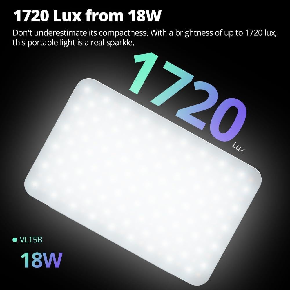 Luz de Relleno Bi-Color Ambitful VL15B 2800-6800K 10 Efectos