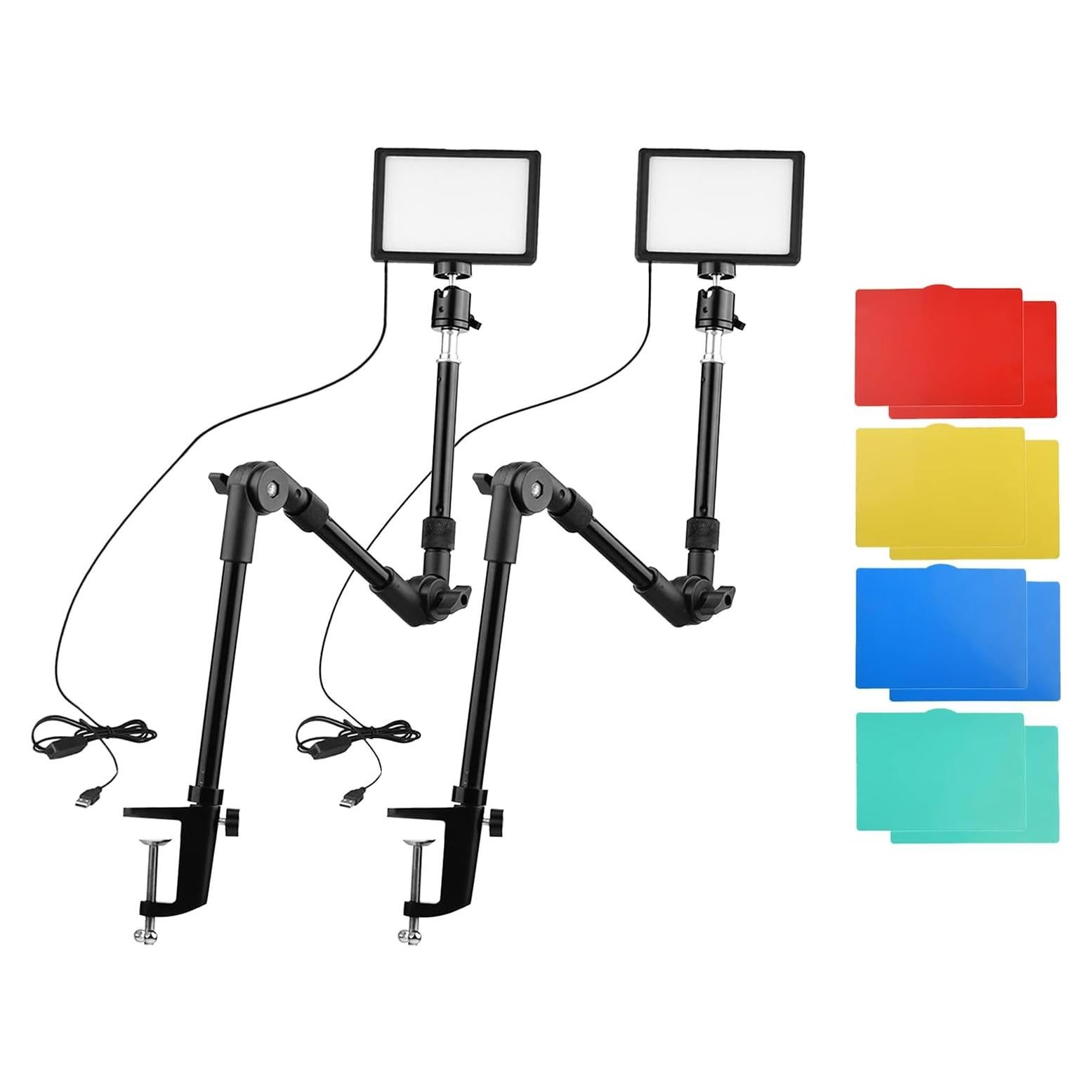 Kit de Luz LED Andoer para Videoconferencia USB 3200K-5600K