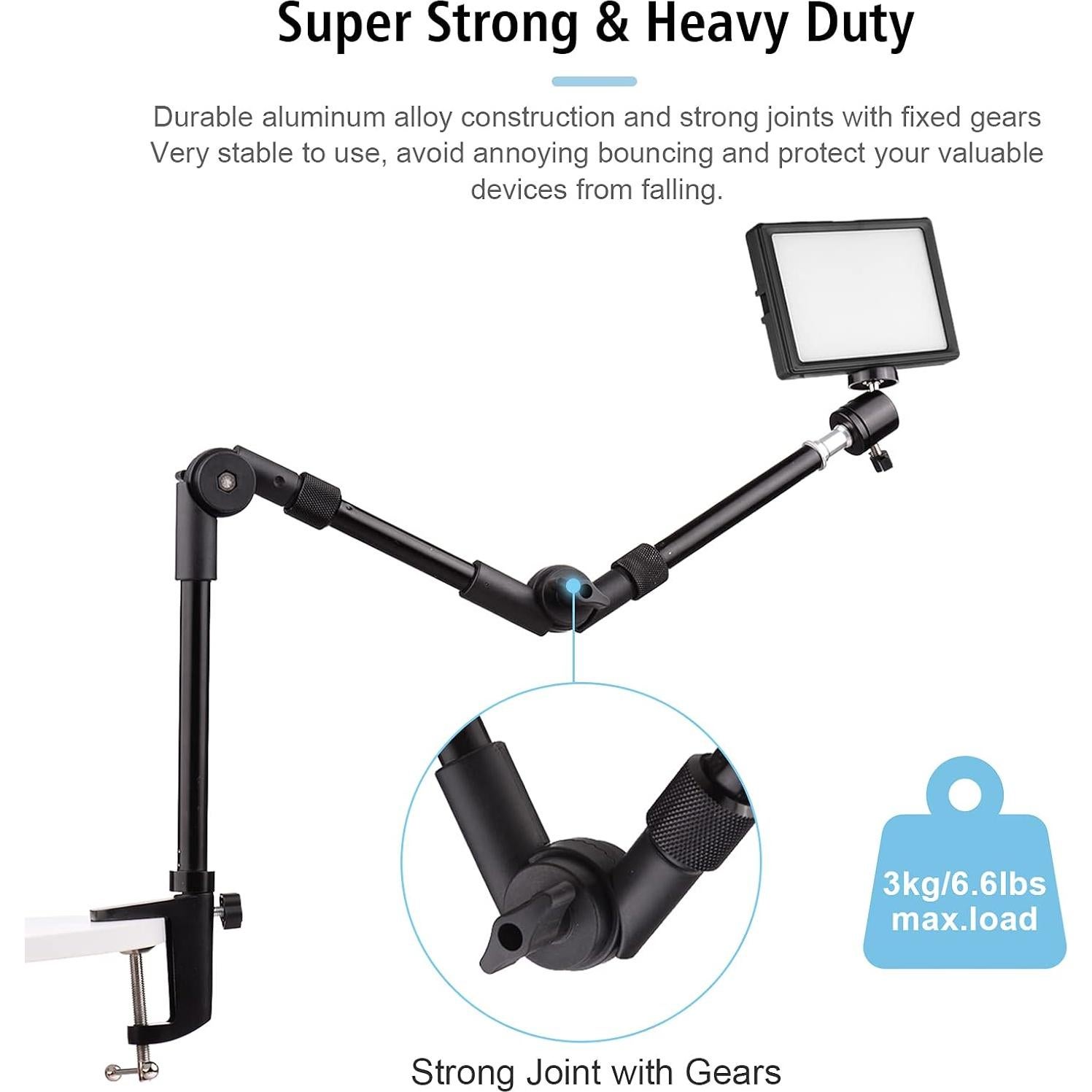 Kit de Luz LED Andoer para Videoconferencia USB 3200K-5600K