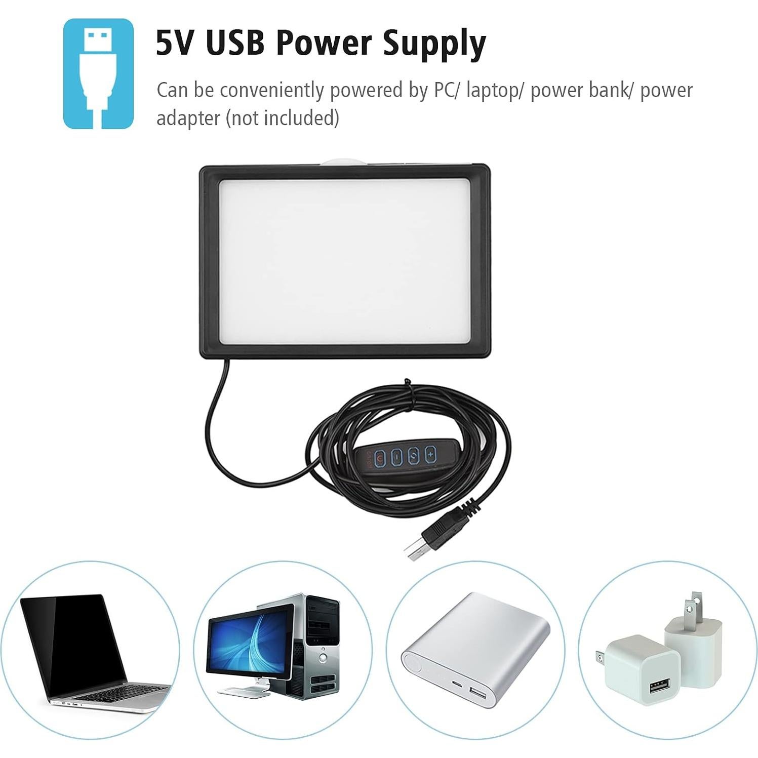 Kit de Luz LED Andoer para Videoconferencia USB 3200K-5600K