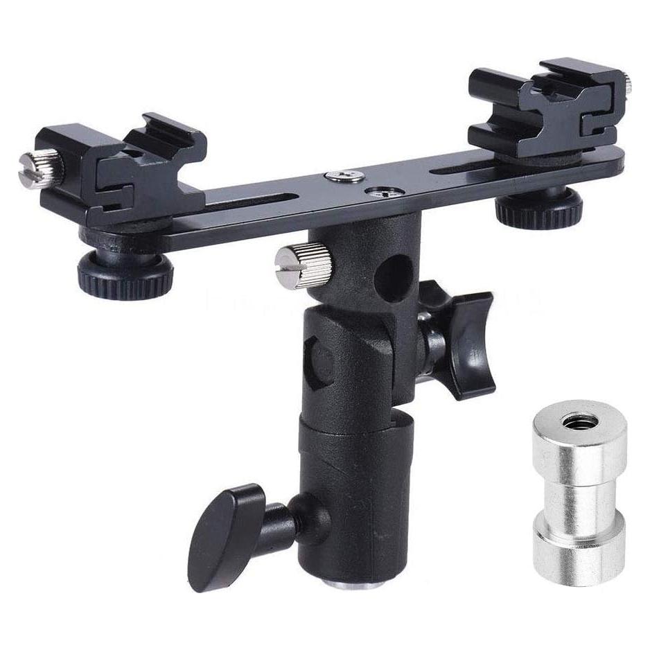 Soporte Doble Ajustable EXMAX E2 para Flash y Paraguas