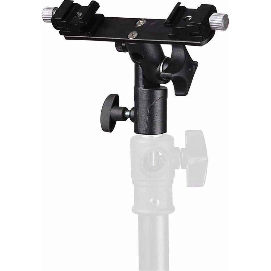 Soporte Doble Ajustable EXMAX E2 para Flash y Paraguas