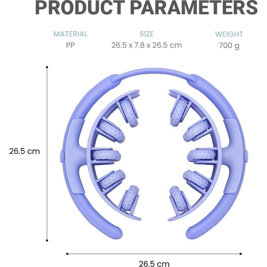 Rodillo de Masaje Diamond Chef 20 Cabezas Ajustable 360°
