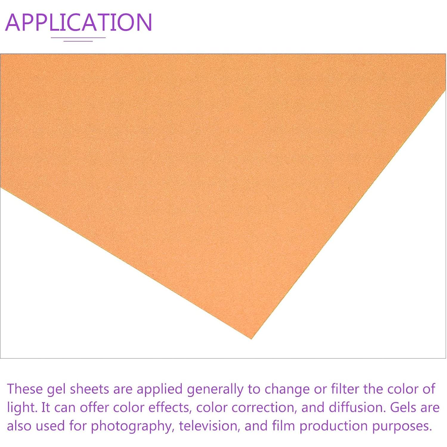 Filtro de Gel de Corrección DMiotech 4 Pcs PVC Naranja Mate