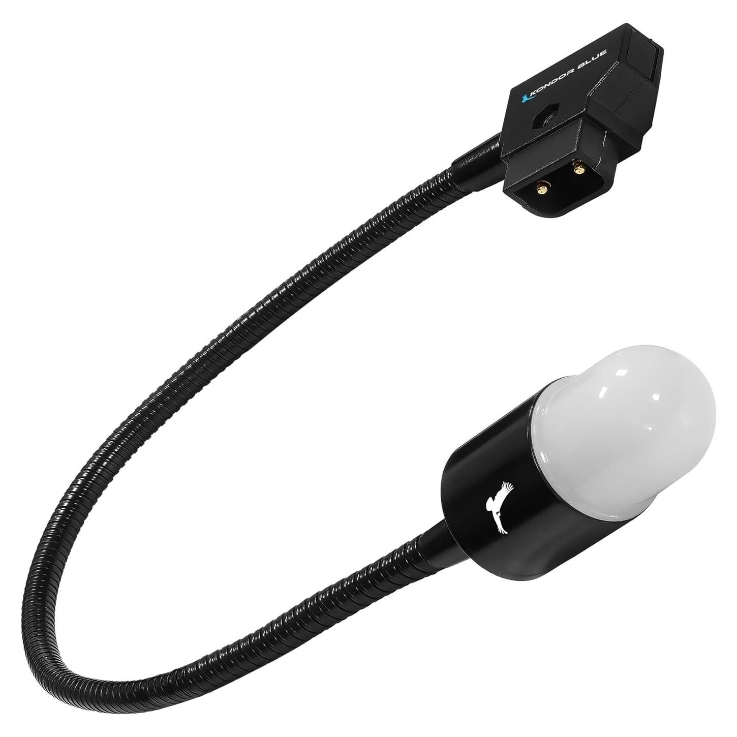 KONDOR BLUE | Firefly D-Tap Light 18" | D-Tap Powered Light, Adjustable Brightness, Red-Light Stealth Mode, & Flexible gooseneck That Holds Position | Filming in lowlight or Even Pitch-Black Settings