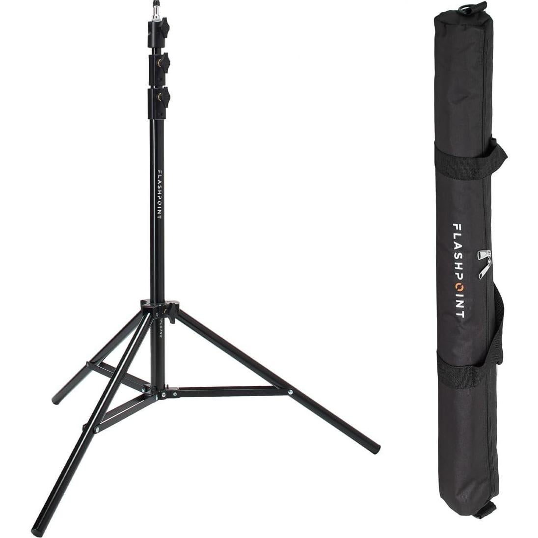 Flashpoint 2X Pro Air-Cushioned Heavy-Duty Light Stand (Black, 7.2')