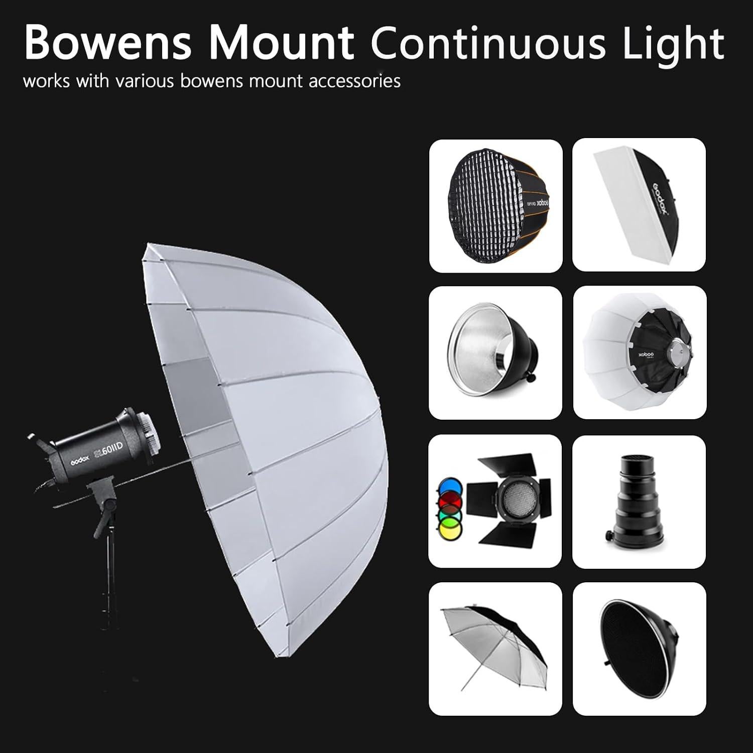 Kit de Iluminación Continua Godox SL60II-D 70W con Softbox y Control Remoto