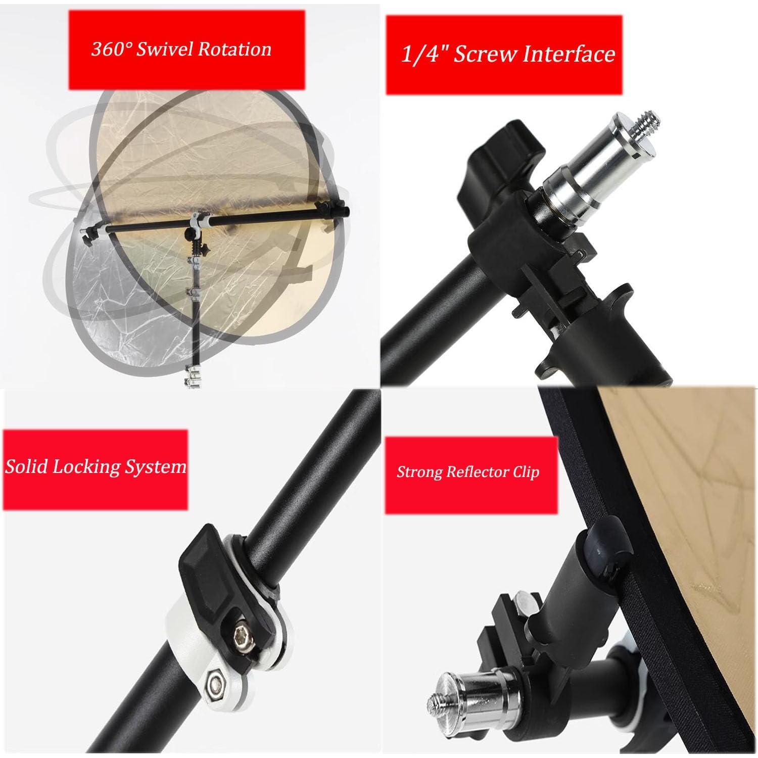 Soporte de Reflector Telescópico YUOCU 55-135cm 360° Ajustable