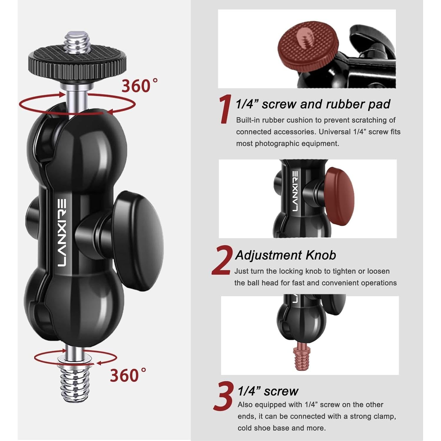 Soporte de Cámara Super Clamp Lanxire con Brazo Mágico 360°