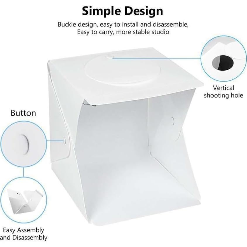 Caja de Luz de Estudio Fotográfico Plegable Portátil - Lightbox