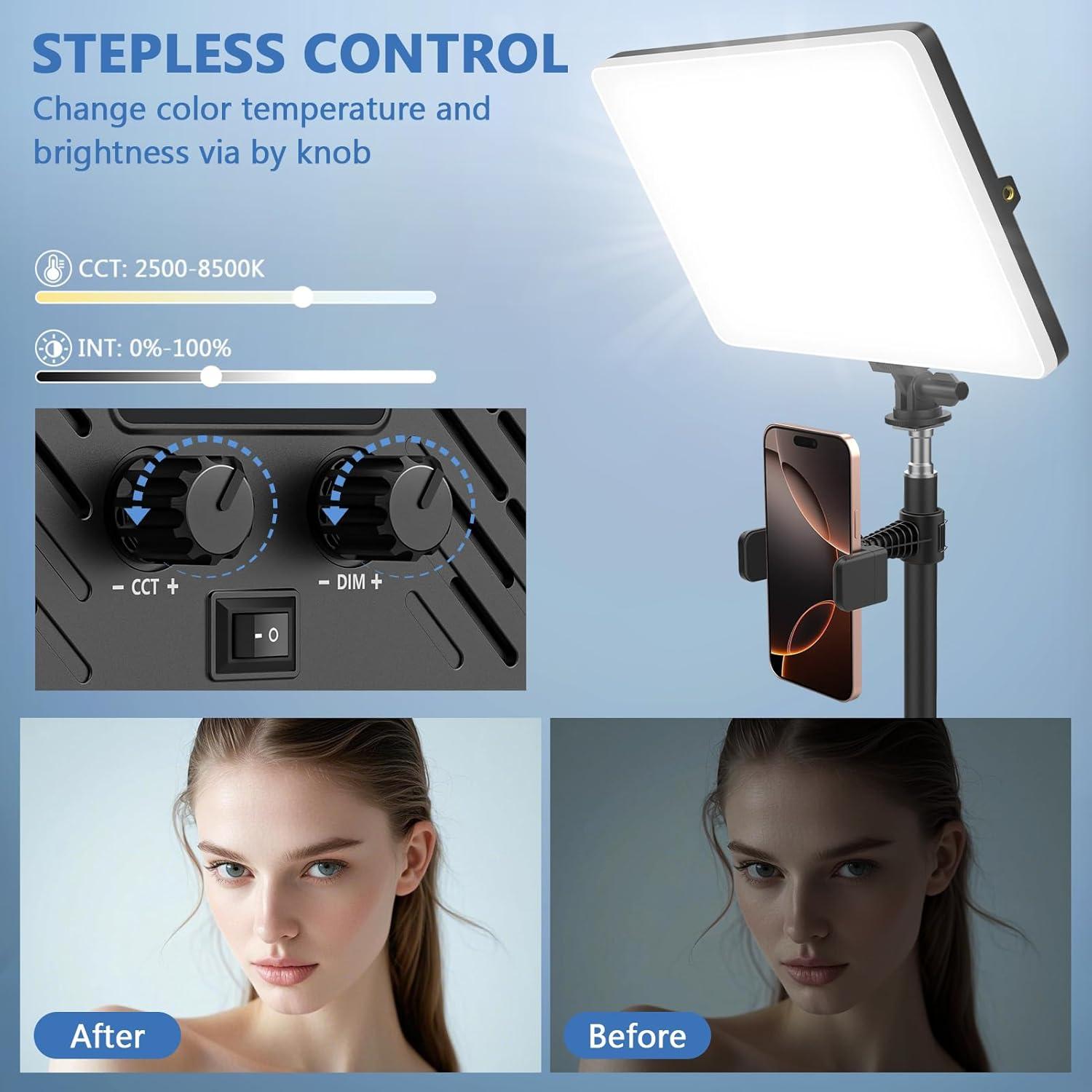 Kit de Luz de Video LED Kmasic 2 Paneles 2500K-8500K 4000mAh