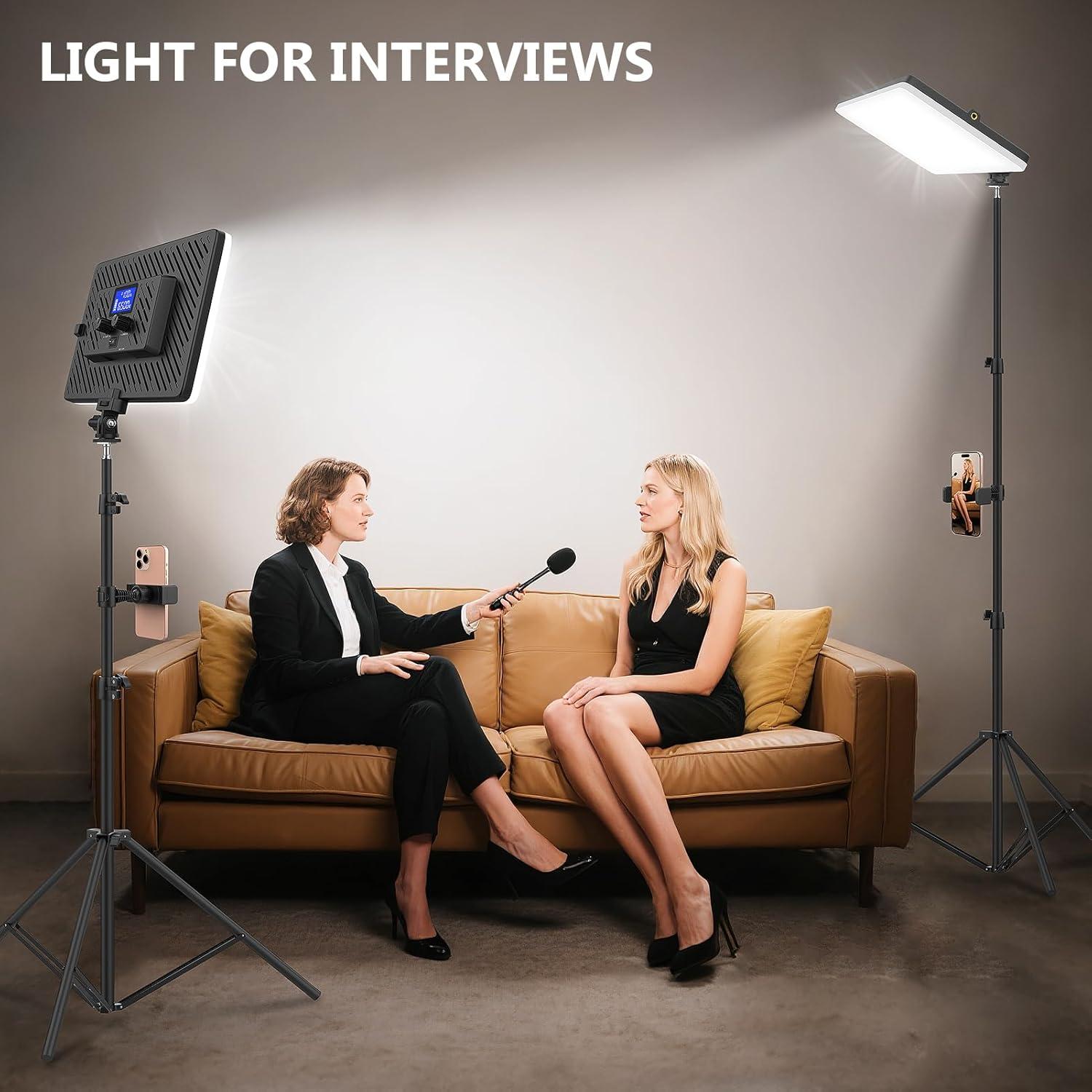 Kit de Luz de Video LED Kmasic 2 Paneles 2500K-8500K 4000mAh