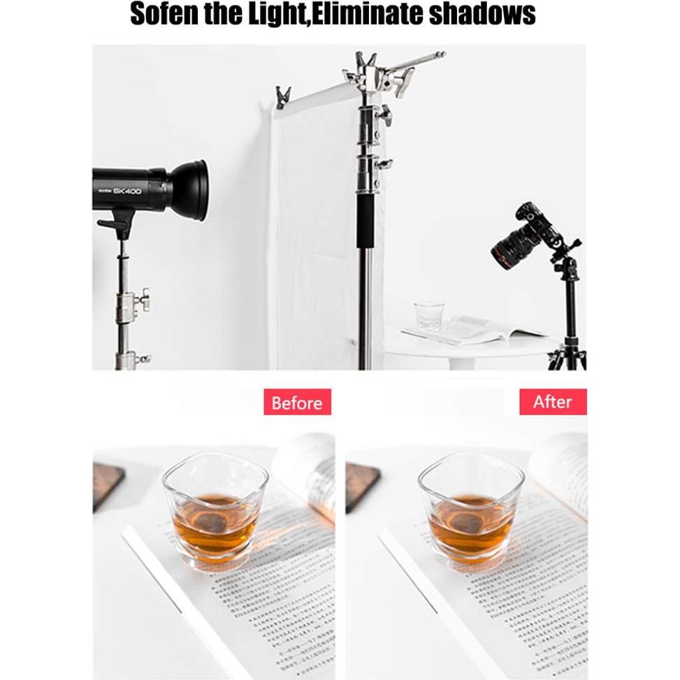 Photography Diffuser Fabric 118 x 59 Inches/ 3 x 1.5M Nylon Light Modifier Cloth for Lighting Softbox, Light Box Tents, Panel