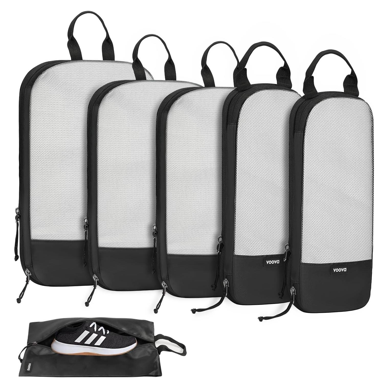 Set de 6 Cubos de Compresión Voova para Empacar - Negro