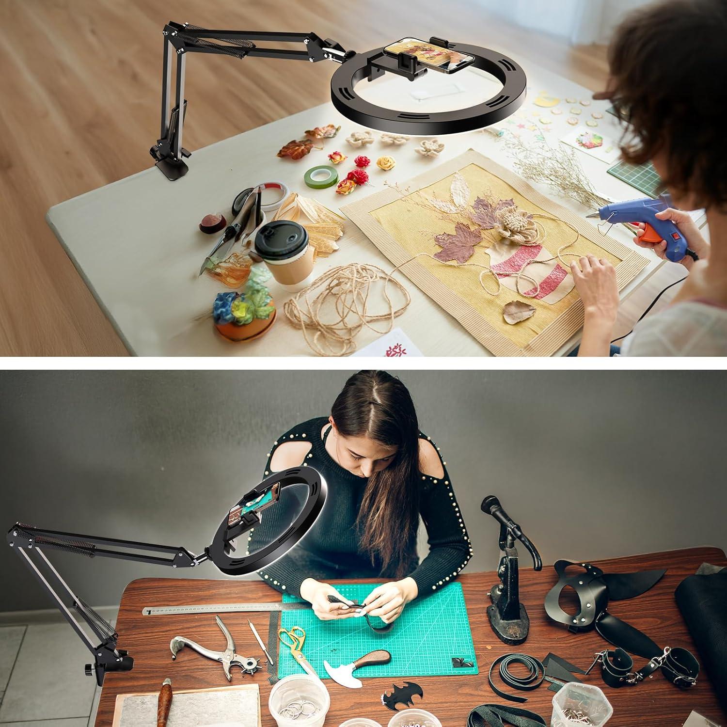 Luz de Anillo Evershop 18W con Trípode y Soporte para iPhone