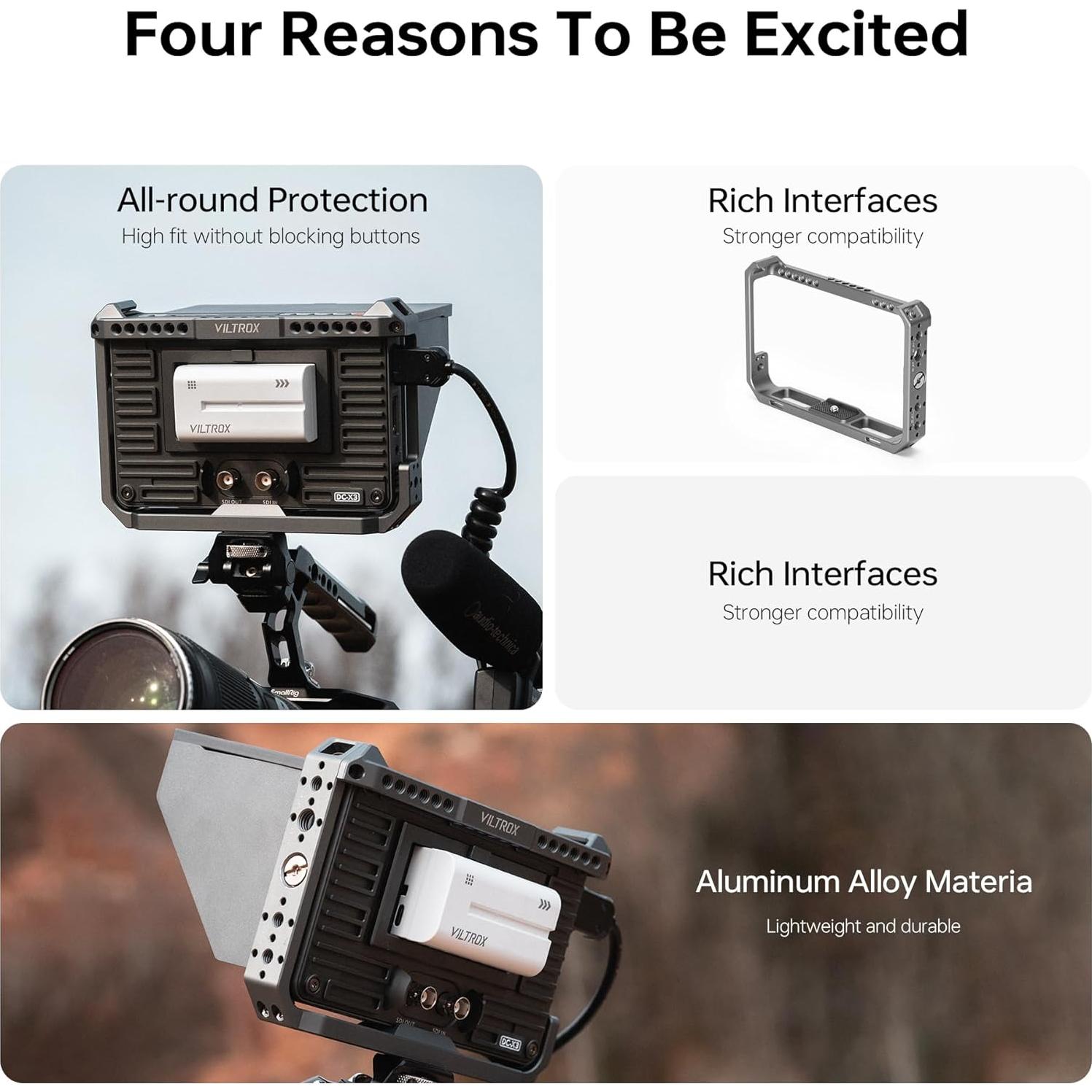 Jaula de Monitor VILTROX DC-X2/DC-X3 Metálica 139g