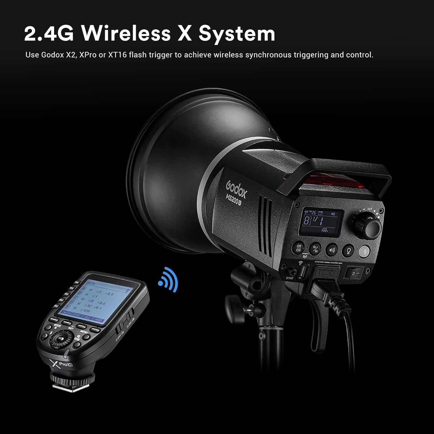 Flash Estudio Godox MS300V 300Ws GN58 5800K Inalámbrico