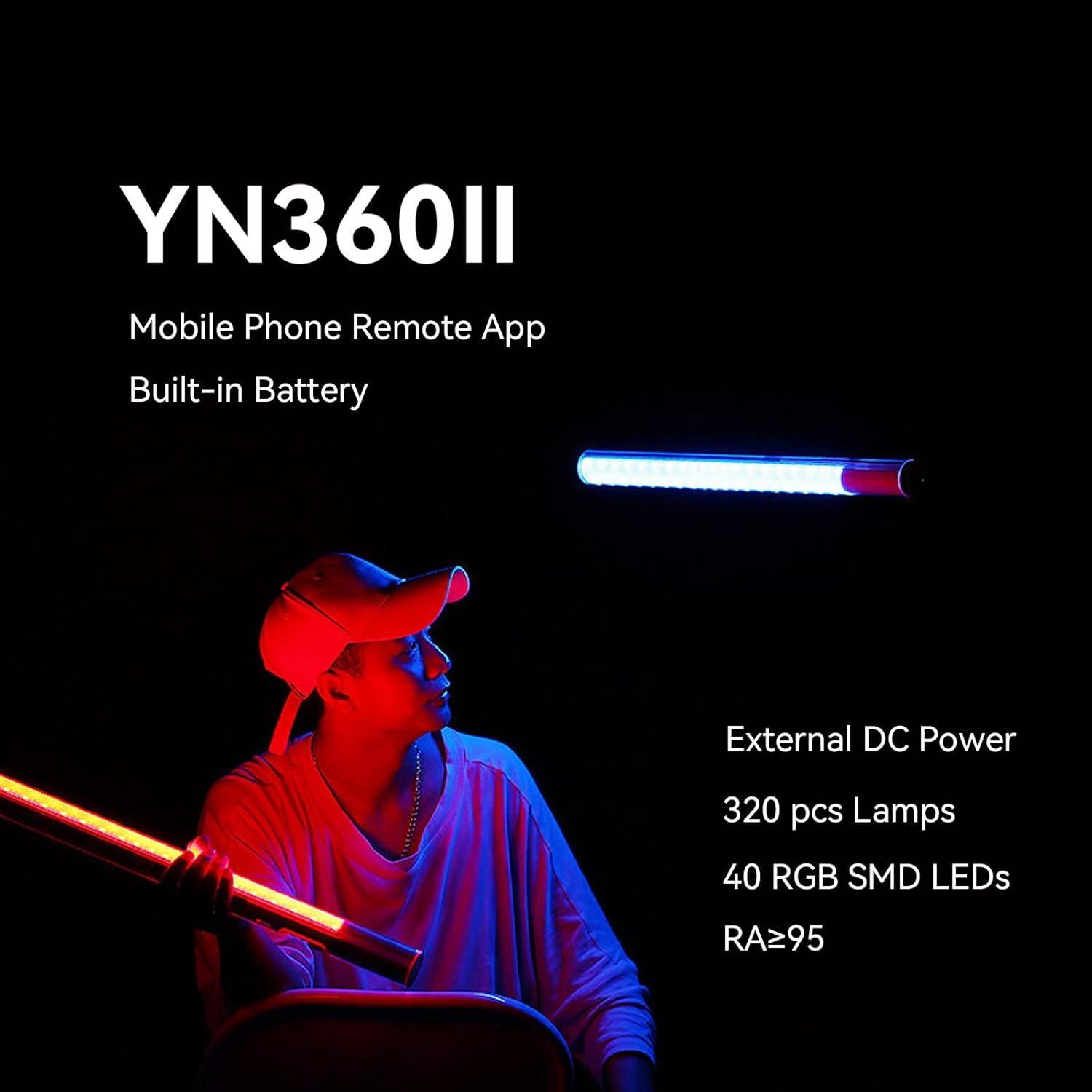 Luz de Video LED YONGNUO YN360 II RGB 5600K Control Remoto