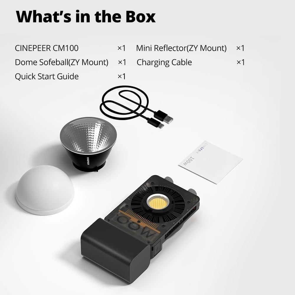 ZHIYUN CINEPEER CX100 Luz de Video LED 100W Bi-Color 2700K-6500K