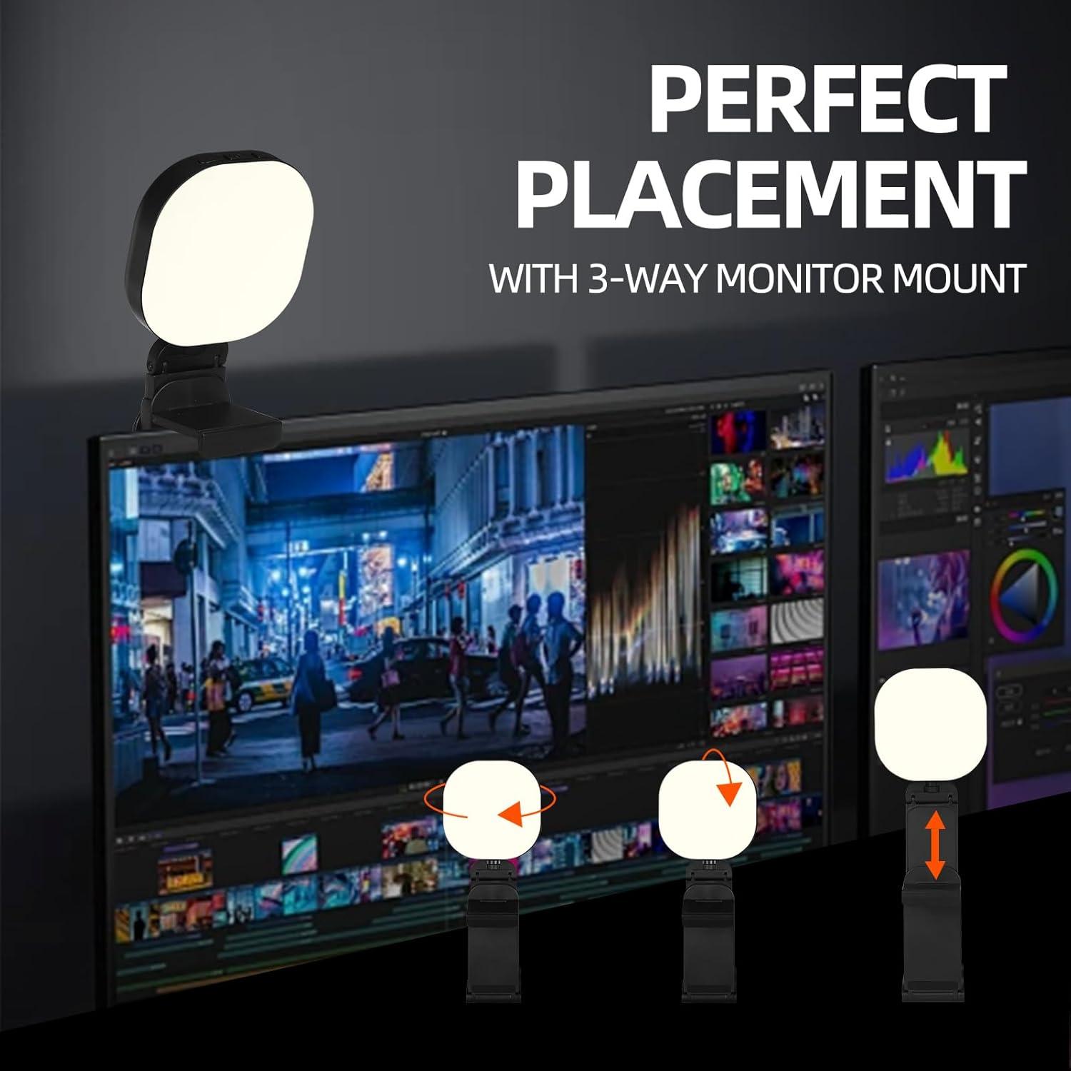 Luz Clave LED Ajustable Abel Creative para Streaming