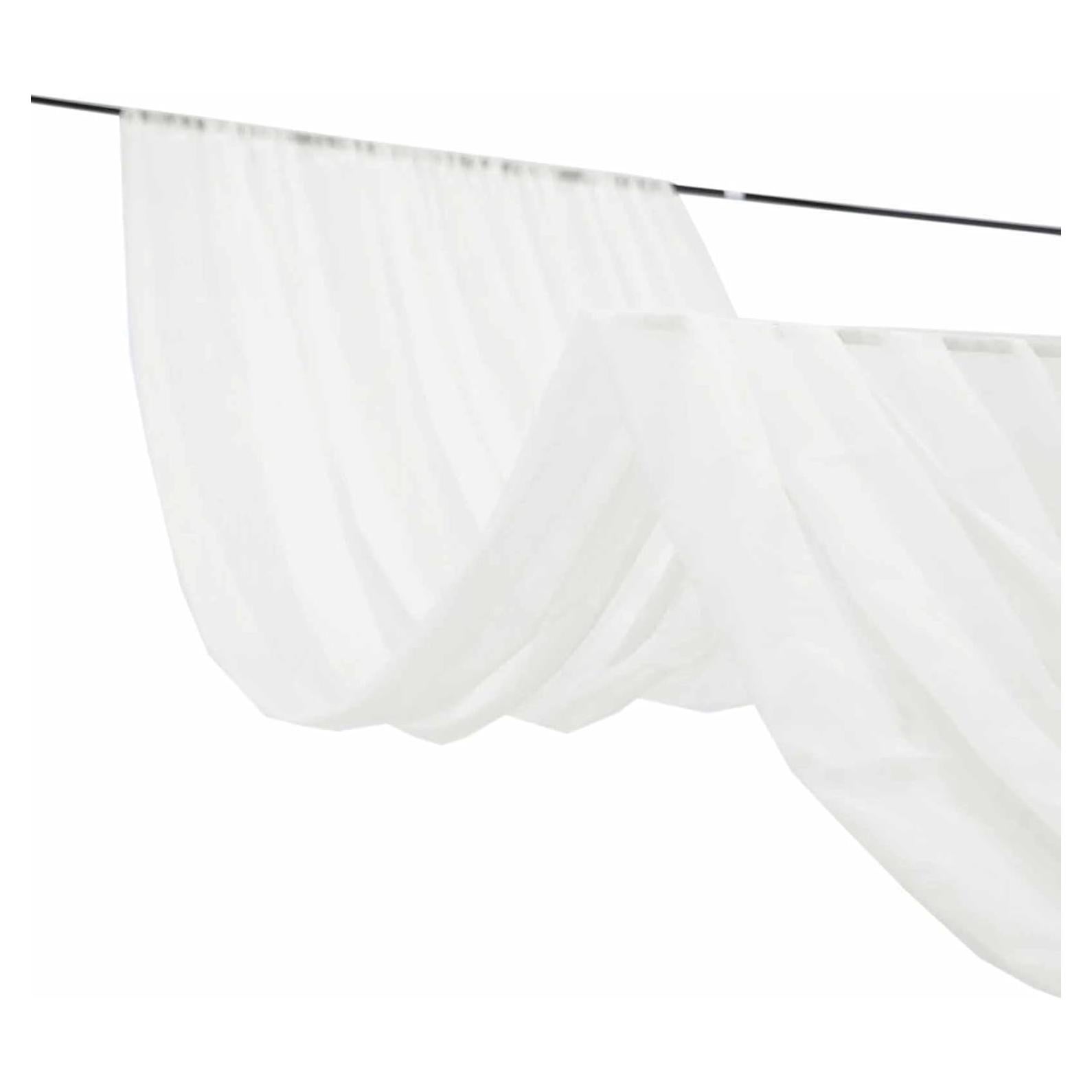 Panel de Cortina Sheer Chiffon Premium Marfil 1.52x9.75m