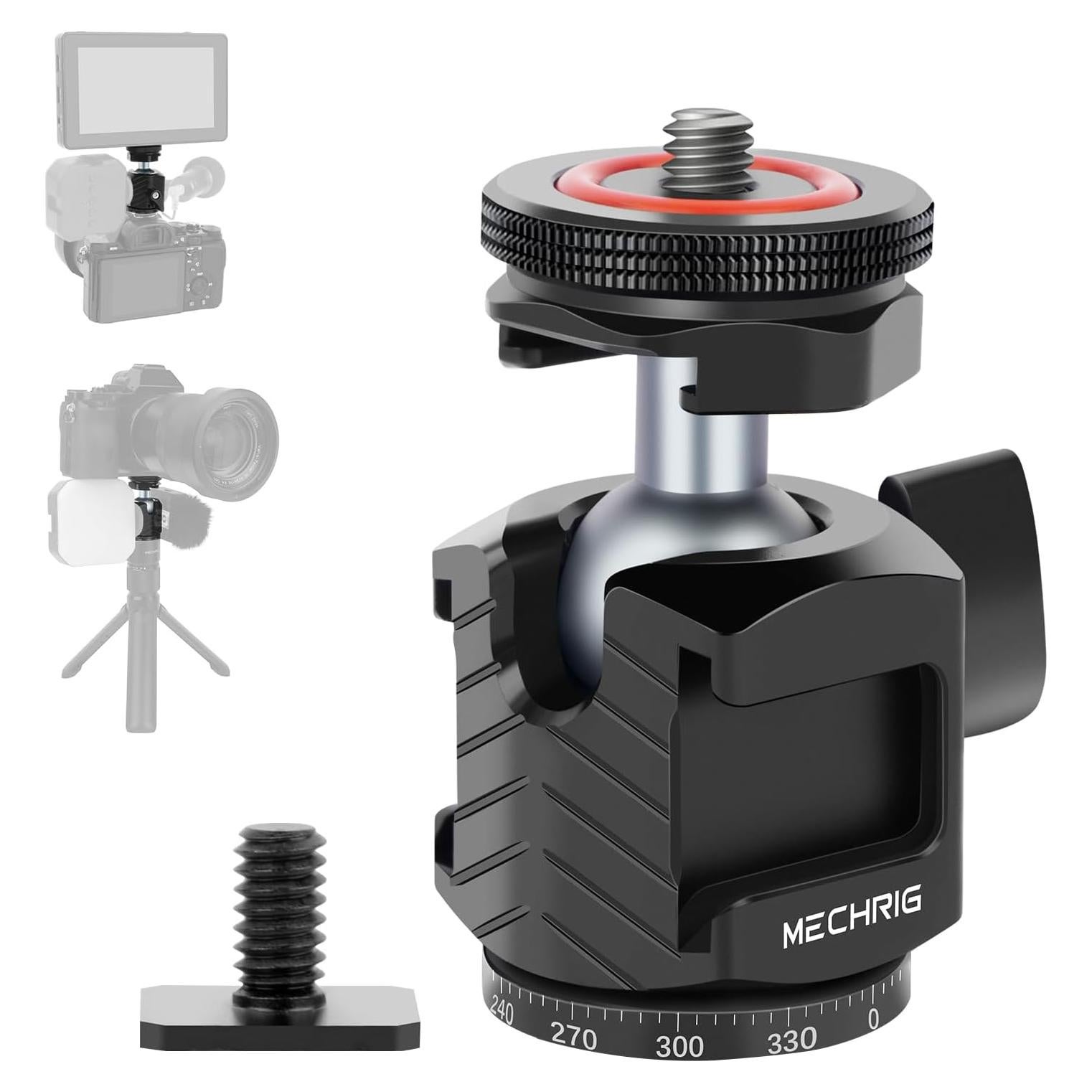 Cabezal de Trípode Mini Ball Mechrig 62006 - Soporte Triple Frío