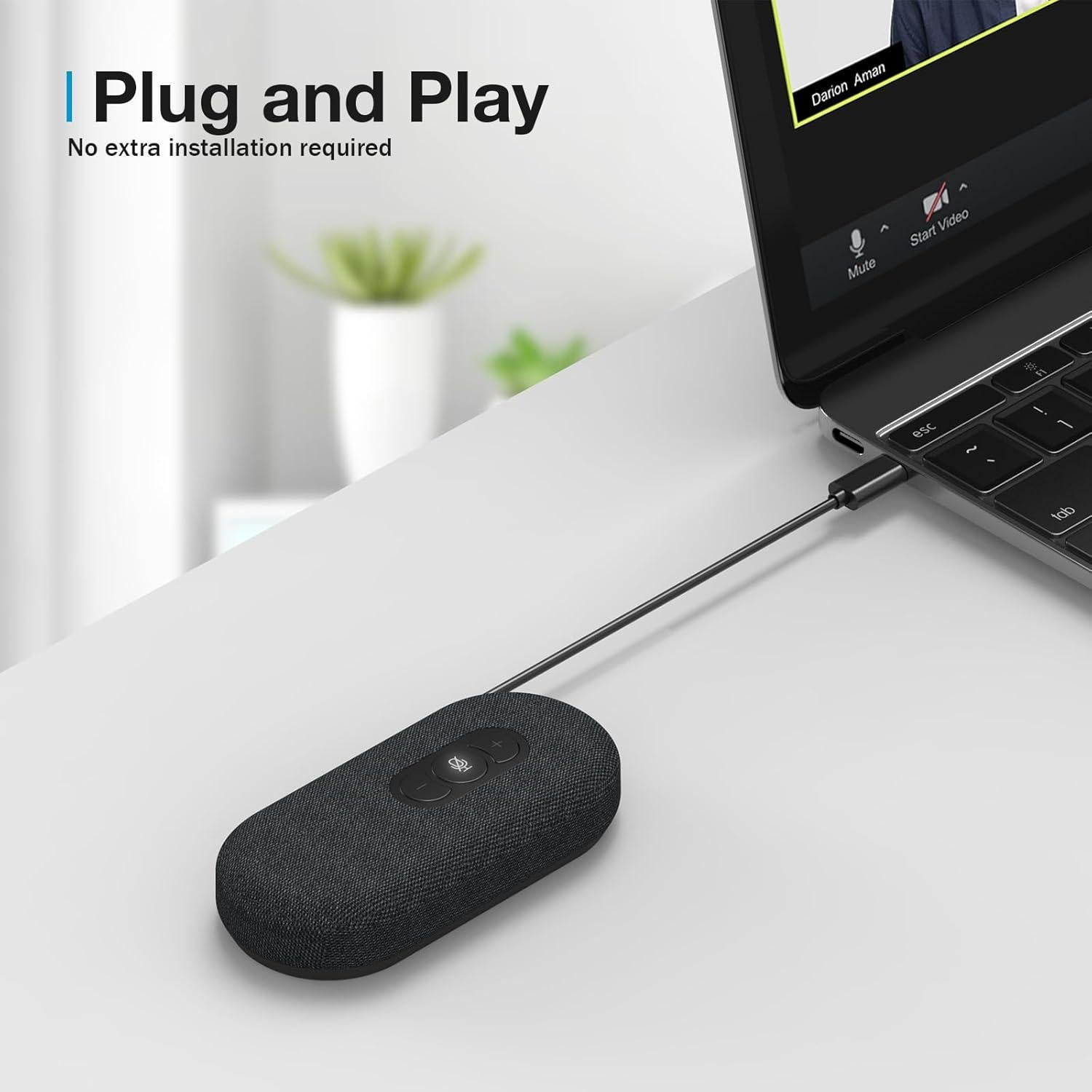 Altavoz USB RayBit POD6 para Conferencias 360° Reducción Ruido