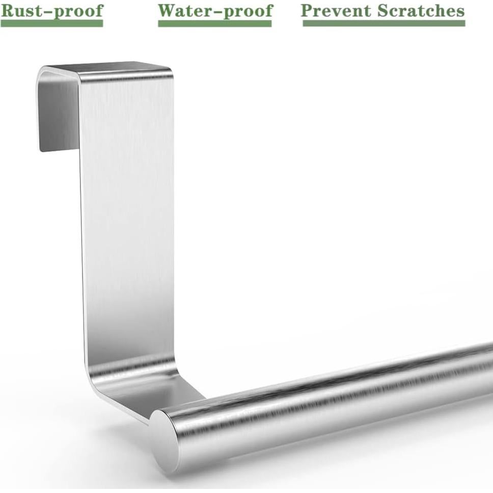 Soporte para Toallas MZURBIR Acero Inoxidable 22.86 cm 2 Pzas