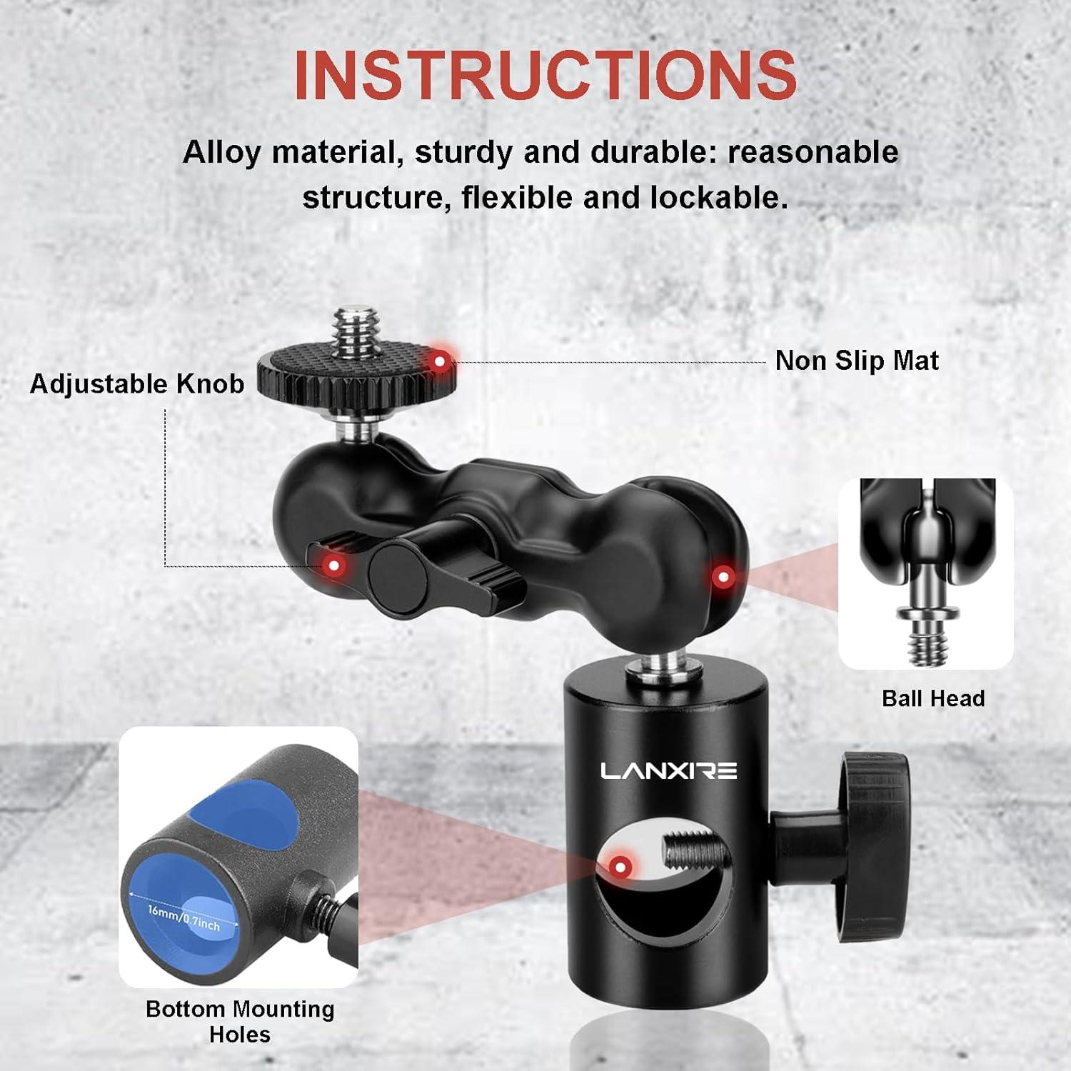 Adaptador de Montaje Lanxire L0213 con Doble Bola 2kg