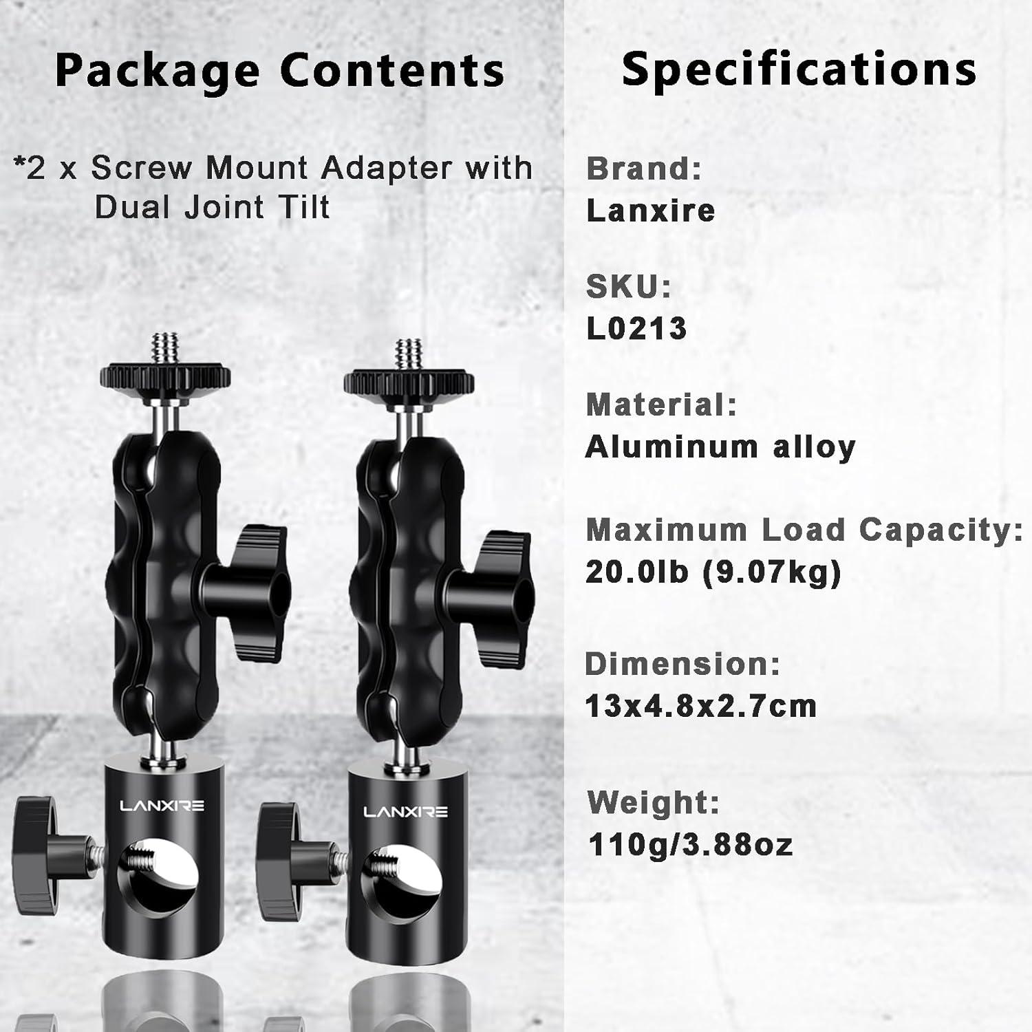 Adaptador de Montaje Lanxire L0213 con Doble Bola 2kg