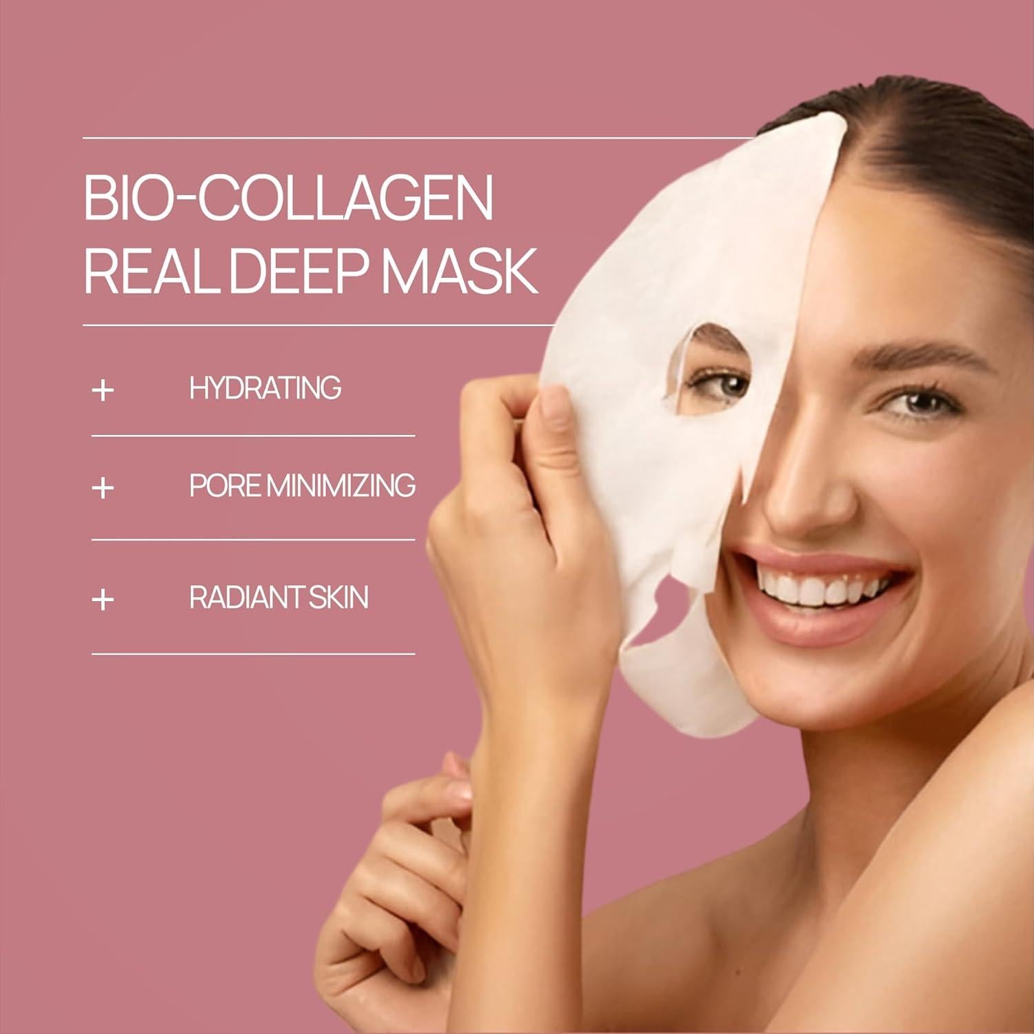 Mascarilla Facial de Colágeno Bio Nuvoderma 5 Piezas Hidratante