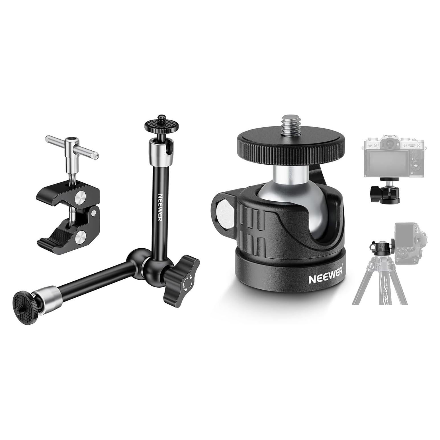 Brazo Mágico Ajustable NEEWER 25cm con Super Clamp 2kg