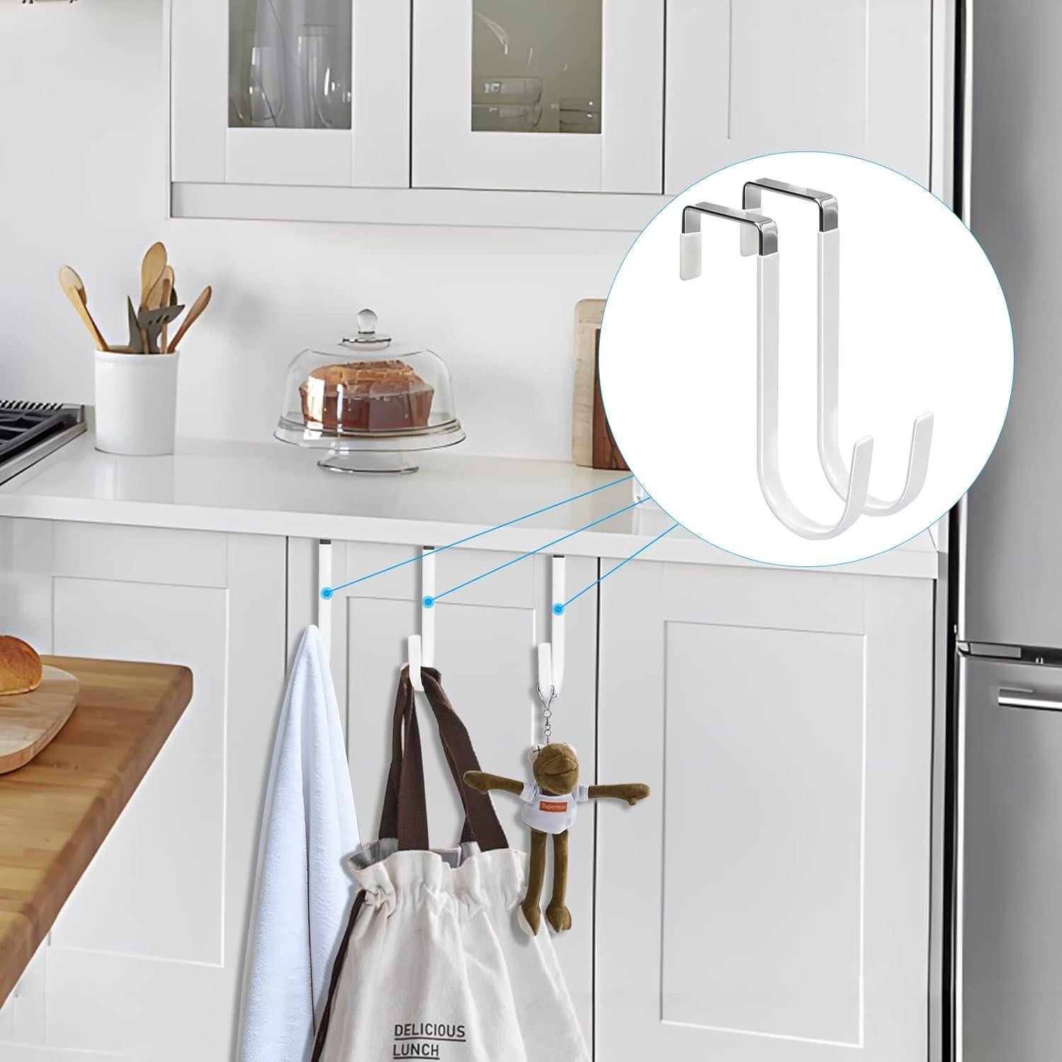 Ganchos FYY para Puerta, Paquete de 4, Antideslizantes